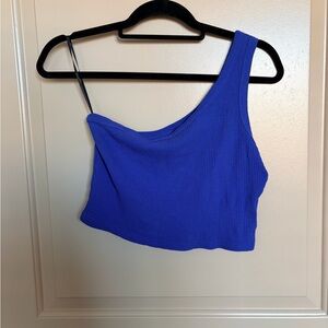 Blue One-Shoulder Women's Top